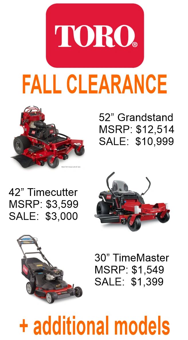 Fall Toro Clearance Sale